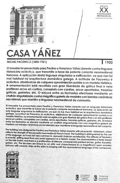 File:Casa Yáñez, 1900, Michel Pacewicz, placa.JPG