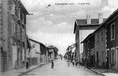 Champier, grande rue en 1922