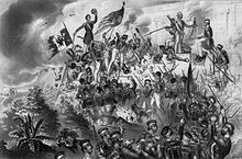 Artist rendition of Battle Chapultepec. Militia veteran and volunteer officer Truman B. Ransom died in attack while commanding his regiment. Chapultepec1.jpg