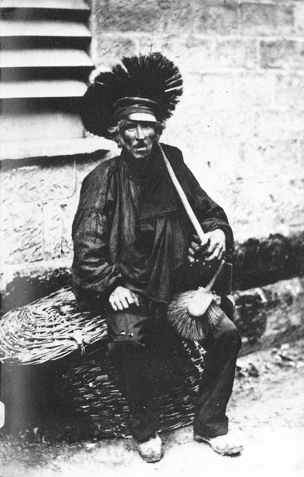 A chimney sweep in Wexford, Ireland in 1850.