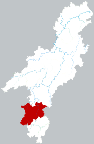 <span class="mw-page-title-main">Jingzhou Miao and Dong Autonomous County</span> Autonomous county in Hunan, Peoples Republic of China