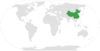 Location map for China and Dominica.