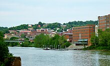 City of Morgantown from the west side of the Monongahela River, May 2012.jpg