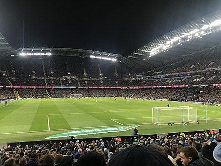 Manchester City v Manchester United in the EFL Cup semi-final second leg in January 2020