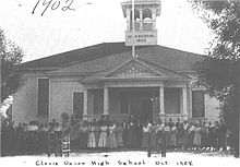 Clovis High School, 1908 Clovis union high school october 1908.jpg