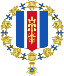 Coat of Arms of Vigdis Finnbogadottir (Order of the Seraphim).svg