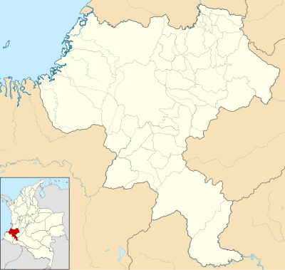 Mapa de localización de Cauca