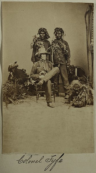 Colonel Fyfe with six Maroons, c. 1865