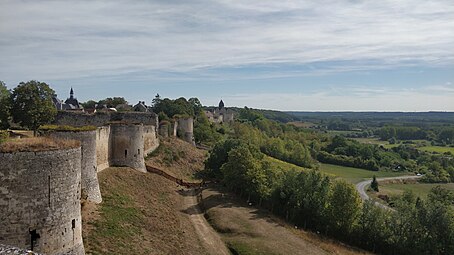 Vista da parede do Chateau Coucy