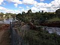 Damaged caused by the Stringybark Creek inlet being blocked and overtopped.