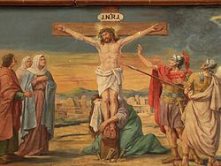 Fresque XXe "Crucifixion"