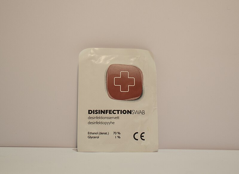 File:Disinfectant wipe.jpg