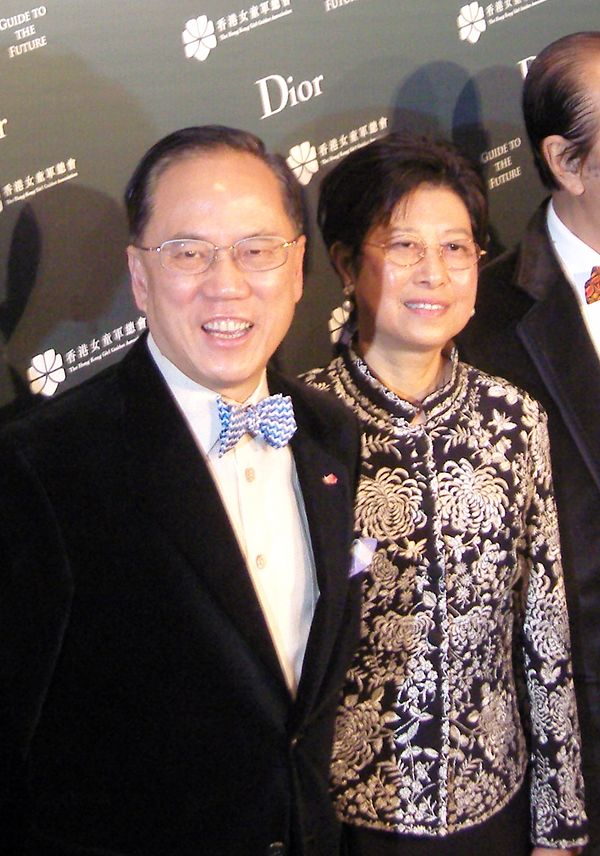 Donald Tsang and his wife, Selina, Lady Tsang, in 2008.