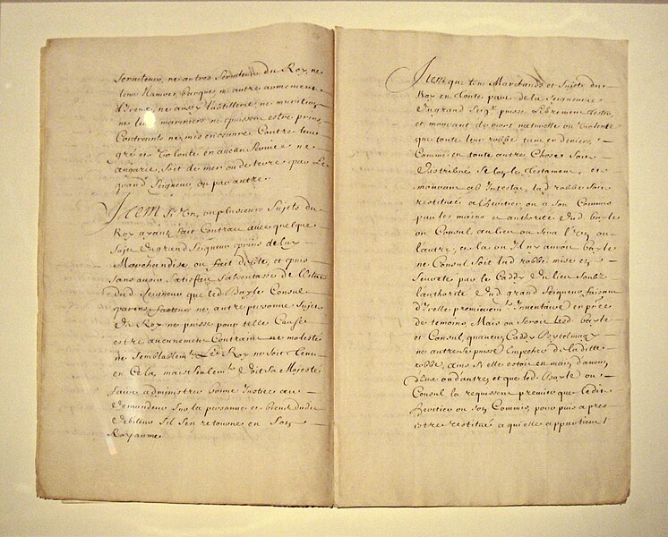File:Draft of the 1536 Treaty negotiated between Jean de La Forest and Ibrahim Pacha expanding to the whole Ottoman Empire the privileges received in Egypt from the Mamluks before 1518.jpg
