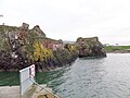 Dunbar Harbour, East Lothian - entrance and castle.jpg