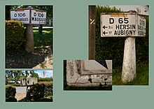 Vor und Rückansicht eines Poteau d'angle