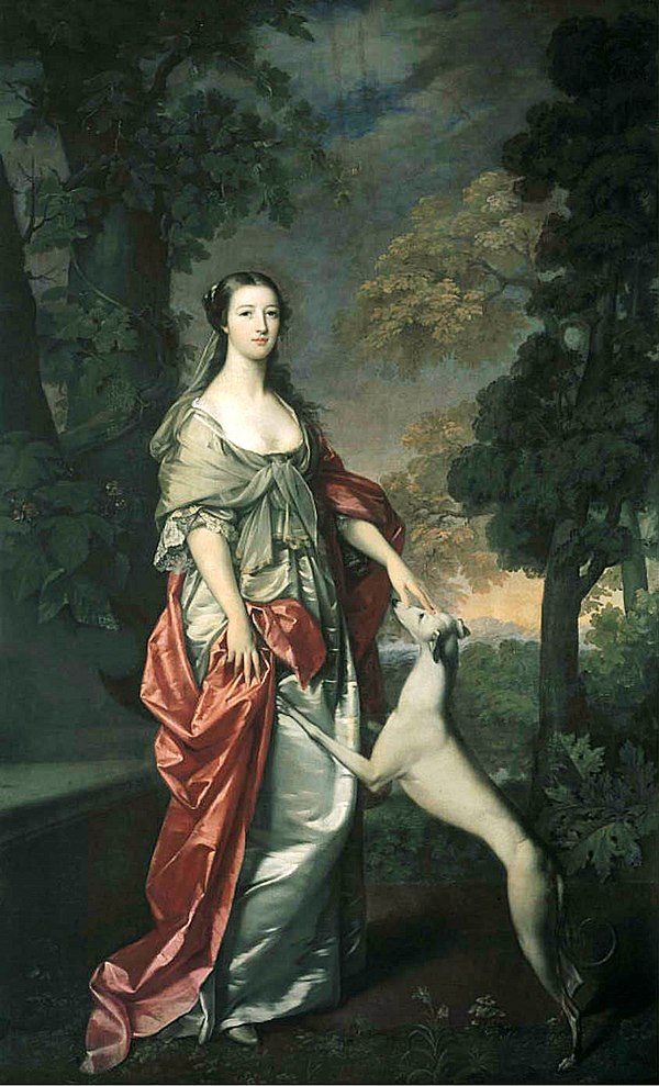 Elizabeth Gunning Portrait by Gavin Hamilton commissioned by James Hamilton, 6th Duke of Hamilton.