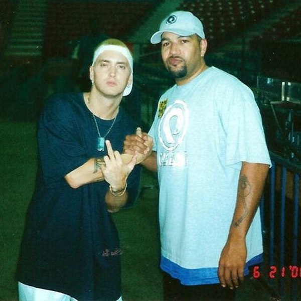 Eminem (left) at the Up in Smoke Tour