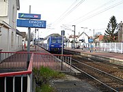 Arrivée d'une rame VB 2N en direction de Saint-Leu-la-Forêt.