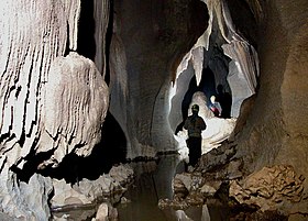 Meghalaya has many limestone caves. Above are in Jaintia Hills
