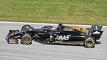 Grosjean driving the VF-19 at the Austrian Grand Prix. FIA F1 Austria 2019 Nr. 8 Grosjean 1.jpg