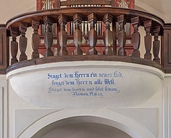 Feldkirchen Waiern Martin-Luther-Strasse 4 evangelische Pfarrkirche A.B. Orgelempore 20072019 6859.jpg