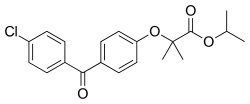 Structural formula of fenofibrate