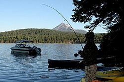 Fisherman near Aspen Point campground