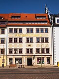 Residential building with pharmacy (Privileged pharmacy for the Black Elephant; Ratsapotheke)