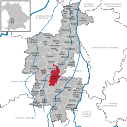 Kaart van Gessertshausen
