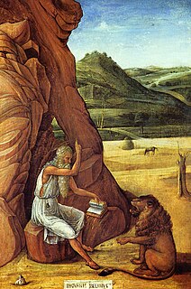 <i>St. Jerome in the Desert</i> (Bellini, Birmingham) Painting by Giovanni Bellini in the Barber Institute of Fine Arts, Birmingham