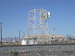 Old World War II Radar Tower was built in 1941 and located in the Phoenix Goodyear Airport (formerly Goodyear Municipal Airport). The airport was used as a naval air facility during World War II. Goodyear-Phoenix Goodyear Airport-Old Radar Tower-1941-2.JPG