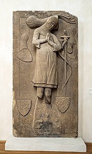 Grabplatte eines Ritters, 14. Jahrhundert