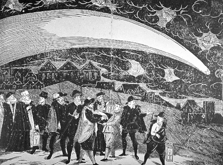 El gran cometa de 1577, que Kepler observà de nen i que va ser el centre d'atenció d'astrònoms de tot Europa