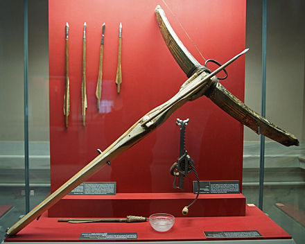15th-century Wallarmbrust, a heavy crossbow used for siege defense.