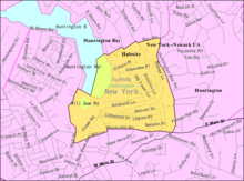 U.S. Census map of Halesite. Halesite-map.gif