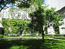 Hintergarten des Frick-Hauses, von Russell Page gestaltet