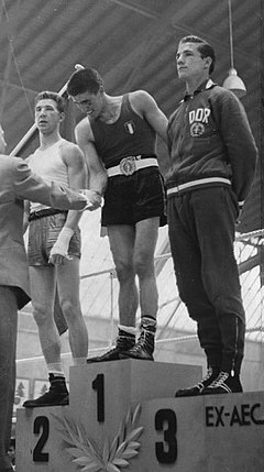Henryk Dampc, Nino Benvenuti, Rolf Caroli 1959.jpg