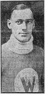 Gardiner in 1919–20 as a member of the Calgary Wanderers.