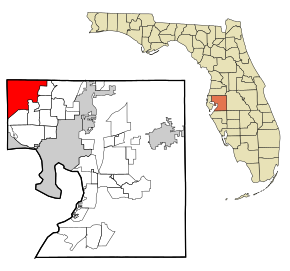 Kart over Keystone (Florida)