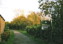 One of the entrances to Banbury's Hillview park in 2010 Hillveiw park in 2010.jpg