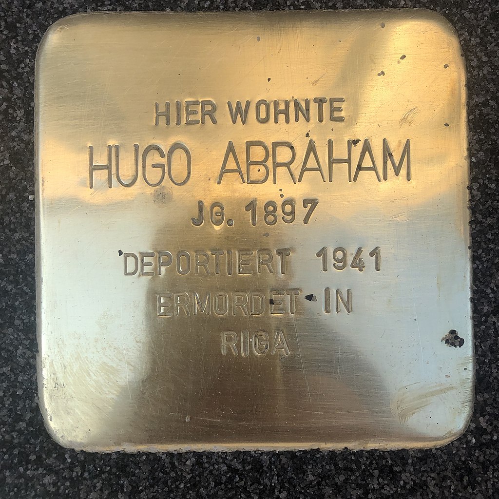 Hugo Abraham Stolperstein AK 2021.JPG