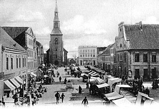 Лютеранская церковь в Инстербурге в районе Альтер Маркт (Старый Рынок) в 1945г.