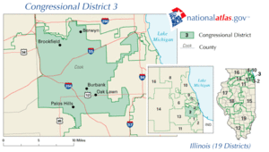 The 3rd congressional district of Illinois since 2003