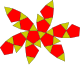 Desenvolupament pla de l'icosidodecàedre (3.5.3.5)