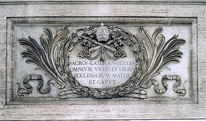 The inscription at the portal of St John Lateran