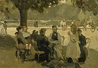 In the Bois de Boulogne close to Paris, oil on canvas, 1906