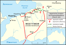 Japanische Invasion bei Kupang 1942