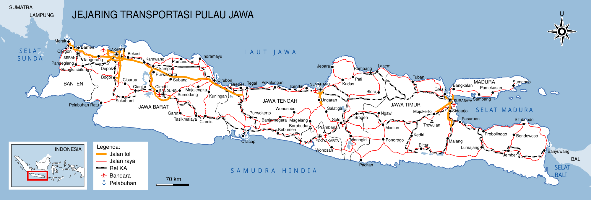 Tren Gaya 30 Peta  Pulau  Jawa  Lengkap