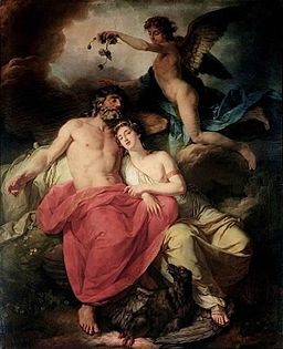 Jean-Jacques-François Le Barbier - Jupiter Asleep on Mount Ida, 1785